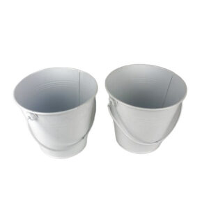 WHITE METAL BUCKET