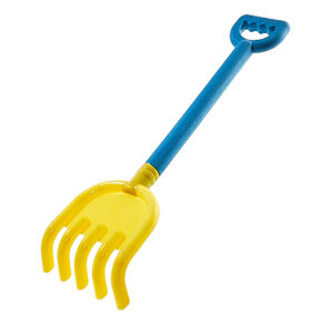 fork yellow & blue plastic