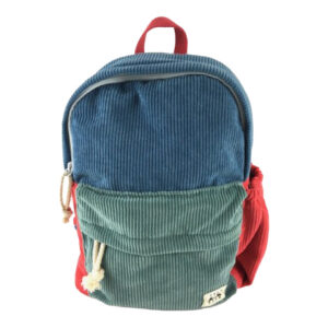 BACKPACK BLUE GREEN RED CORDUROY