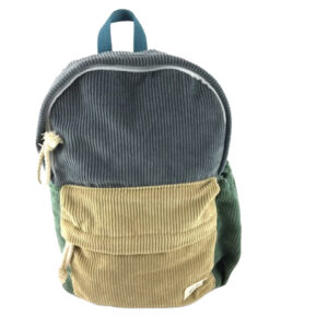 BACKPACK GREY STONE GREEN CORDUROY