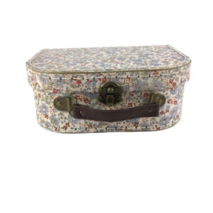 LUNCH BOX PINK PURPLE FLORAL VINTAGE  (S)
