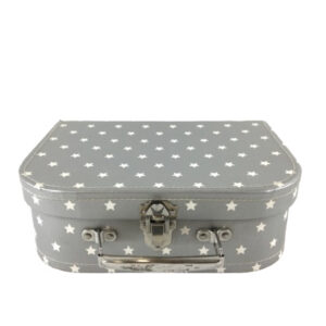 LUNCH BOX GREY WHITE STAR VINTAGE