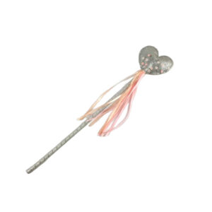 SILVER SEQUIN HEART WAND