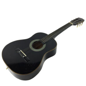 INSTRUMENT BLACK ACOUSTIC GUITAR