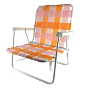 PINK ORANGE ELASTIC WOVEN CHAIR