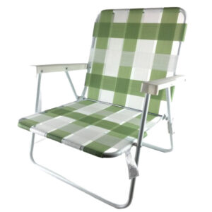 GREEN WHITE ELASTIC WOVEN CHAIR