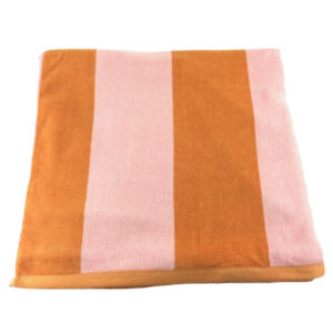 ORANGE PINK STRIPED TOWEL