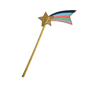 gold rainbow star wand