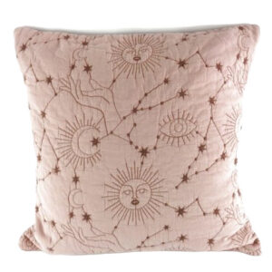 PINK SUN STARS EYES EMBROIDERED
