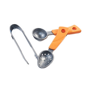 plastic grey orange tong &spoons