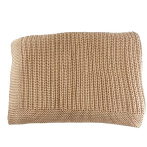 ORANGE RUSTY RIBBED BLANKET