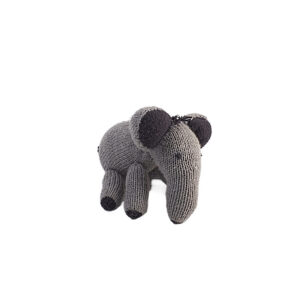 grey navy handknitted elephant