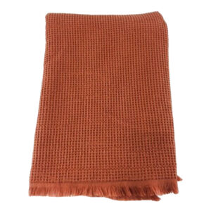 ORANGE RUST WAFFLE COTTON TOWEL