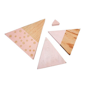 pink triangle blocks set (4)