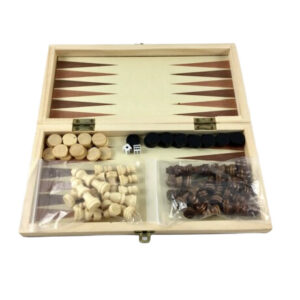 BACKGAMMON & CHESS MINI WOODEN