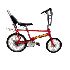 chopper style red bike