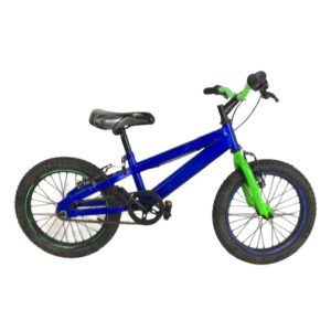 RALEIGH	BLUE AND GREEN KIDS BIKE ( 6-8YRS)