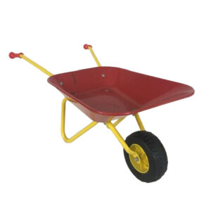 RED WHEELBARROW YELLOW HANDLES