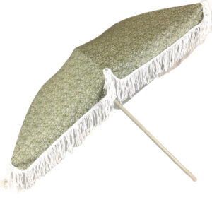 GREEN SMALL FLORAL FRINGED