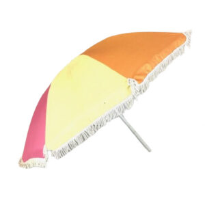 PINK YELLOW ORANGE PANEL FRINGED