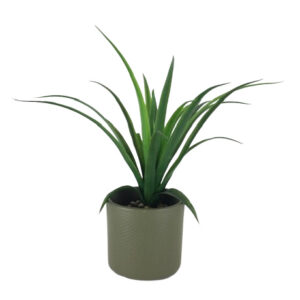 LONG LEAVES FAUX  IN GREEN POT