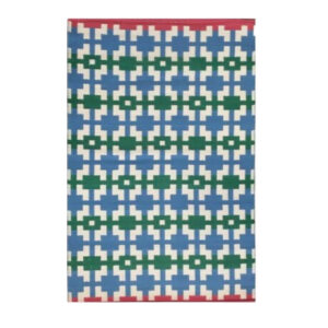 BLUE GREEN WHITE GEO ACRYLIC (120X180)