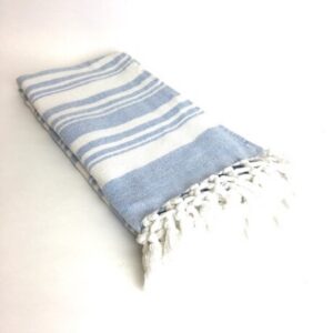 BLUE WHITE STRIPE TURKISH TOWEL