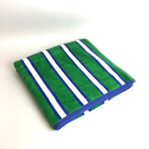 GREEN BLUE WHITE STRIPE TOWEL