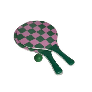 LIME GREEN PINK CHECK BEACHBATS