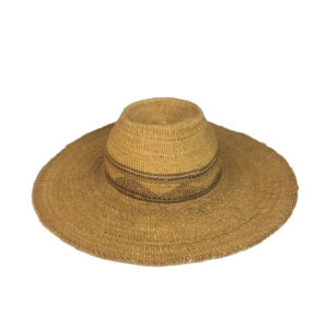 WIDE BRIM GRASS WOVEN DETAIL