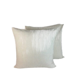 WHITE BLUE STRIPE COTTON CUSHIONS