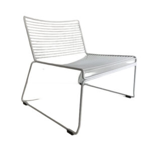 WHITE METAL OCCASIONAL CHAIR