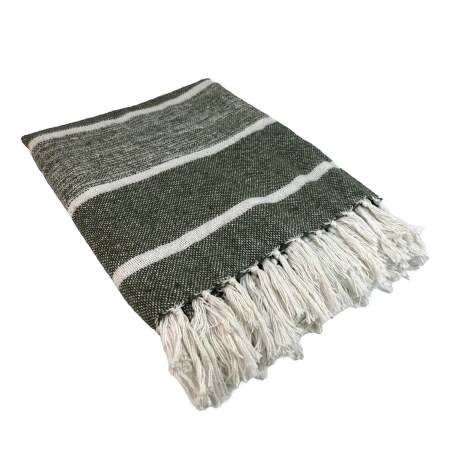 GREEN WHITE WOVEN