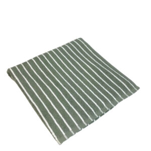 GREEN FINE WHITE STRIPED