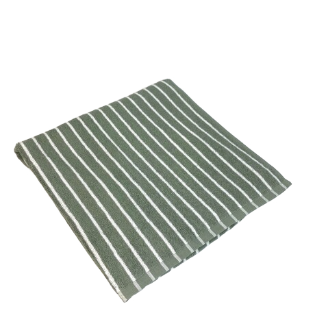 GREEN FINE WHITE STRIPED