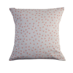 white pink triangle cushion