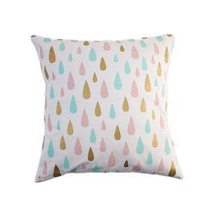 white green pink gold drop cushion