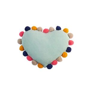 mint green heart with colourful bobbles