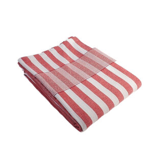 RED WHITE STRIPE TABLECLOTH