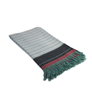 GREEN BLACK RED STRIPE SARONG