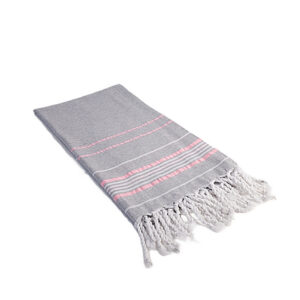 GREY PINK WHITE STRIPE SARONG
