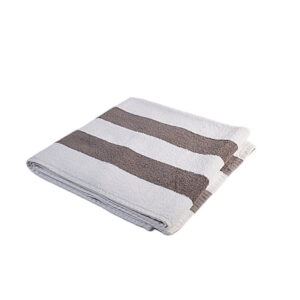 GREY WHITE STRIPE TOWEL