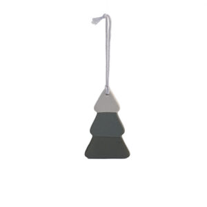 GREEN WHITE CERAMIC XMAS TREE