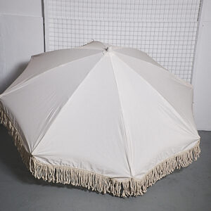 CREAM TASSLED UMBRELLA
