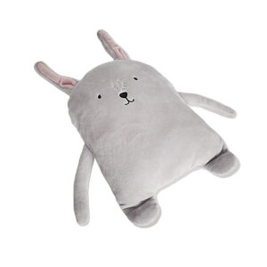 GREY VELVET SNUGGLE BUNNY