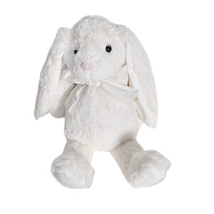 WHITE LONG EARS SOFT BUNNY
