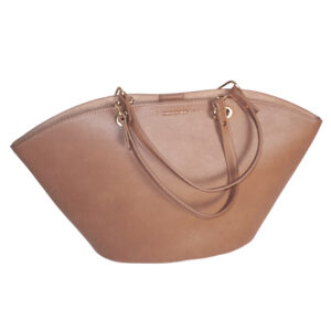 BROWN OVAL HANDBAG