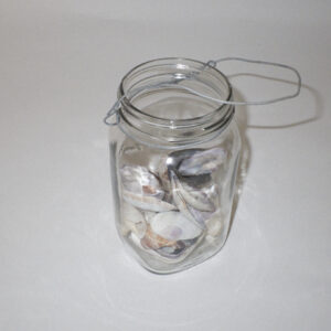 GLASS JAR WITH SHELLS